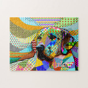 Multicolor Golden Retriever Dog 165 Patterns Jigsaw Puzzle