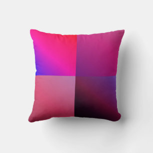 Multicolor gradient pink purple violet blue square cushion