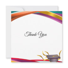 Multicolor Graduation Thank You