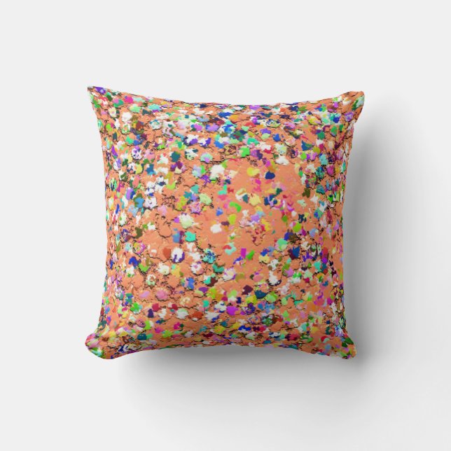 Multicolor Grit Glitter #3 Cushion (Front)