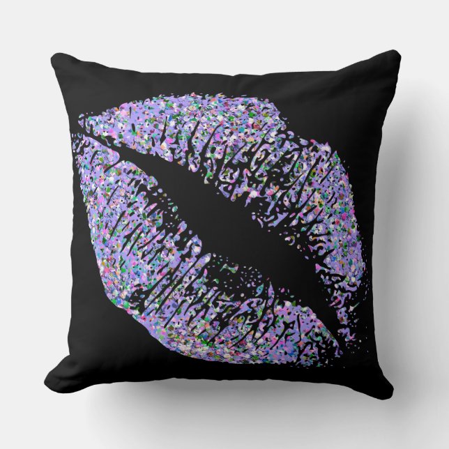 Multicolor Grit Glitter Lips #20 Cushion (Front)