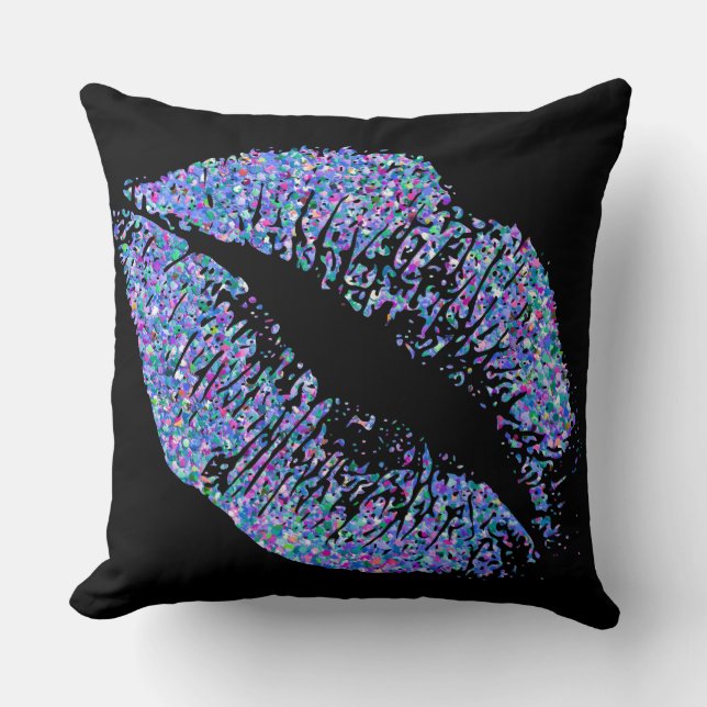 Multicolor Grit Glitter Lips #25 Cushion (Front)