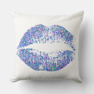 Multicolor Grit Glitter Lips #2 Cushion