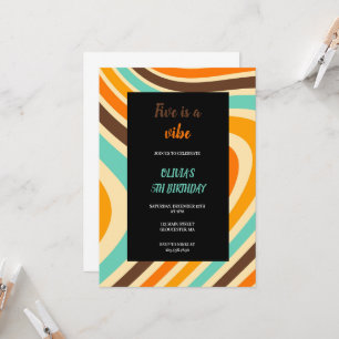 MULTICOLOR GROOVY BIRTHDAY INVITATION
