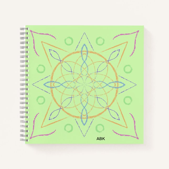 Multicolor Hand-Drawn Mandala Notebook (Front)