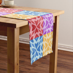 Multicolor Hearts for Valentine's Day Short Table Runner