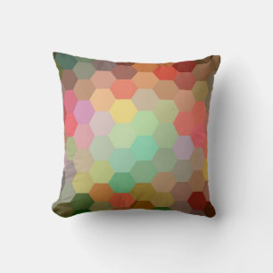 Multicolor Hexagon Chevron Pattern Cushion