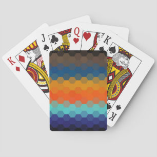 Multicolor Hexagonal Seamless Pattern 2 Playing Cards
