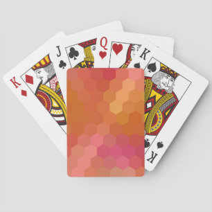 Multicolor Hexagonal Seamless Pattern 3 Playing Cards