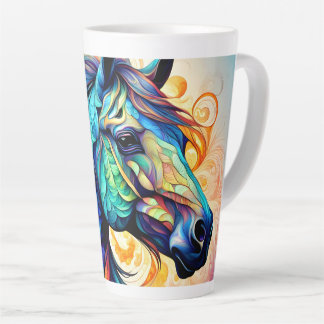 Multicolor Horse 22 colourful  Latte Mug