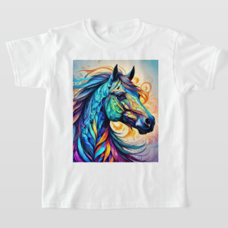 Multicolor Horse 22 colourful  T-Shirt