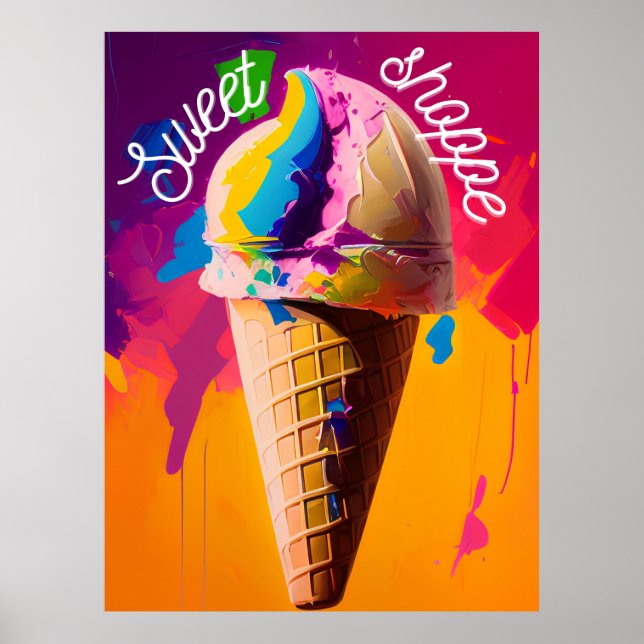 Multicolor Ice Cream  Poster (Front)