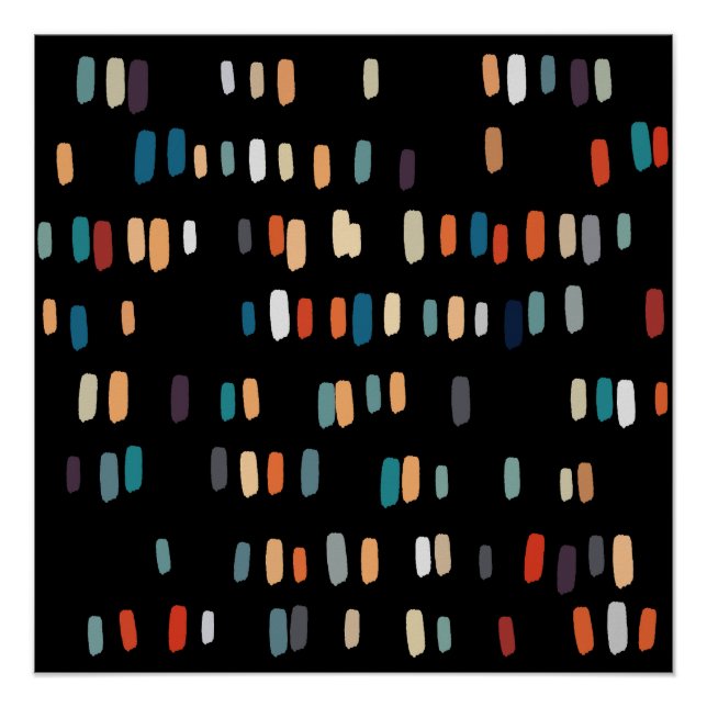 Multicolor Irregular Rectangles Poster (Front)