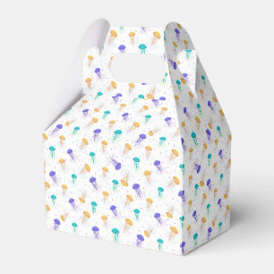 Multicolor jelly fish pattern favour box