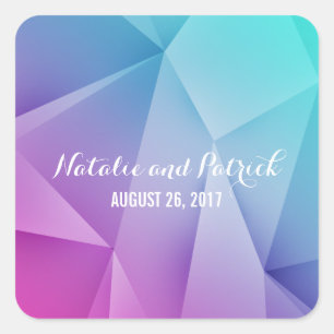 Multicolor Jewel Tones Wedding Stickers