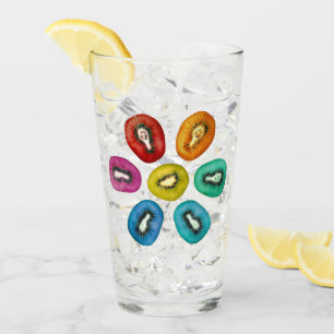 Multicolor Kiwi Pattern Design Glass