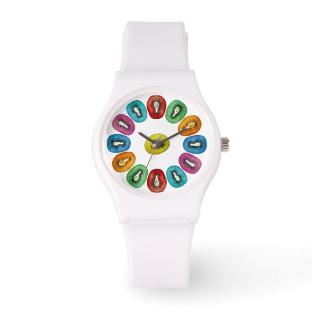 Multicolor Kiwi Pattern Watch (Front)
