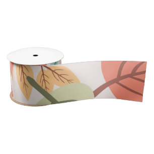 Multicolor Leaves    Satin Ribbon