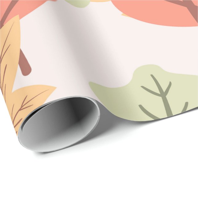 Multicolor Leaves  Wrapping Paper (Roll Corner)