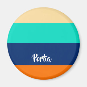 Multicolor lines patterned magnet