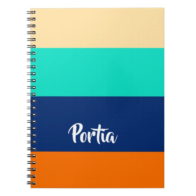 Multicolor lines patterned notebook (Front)