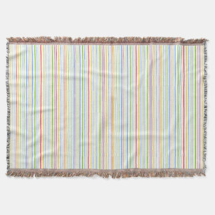 Multicolor Lines Throw Blanket