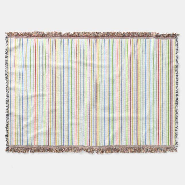 Multicolor Lines Throw Blanket (Front)