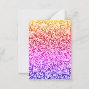 Multicolor Mandala Design Original Art Card