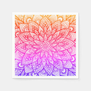 Multicolor Mandala Design Original Art  Napkin