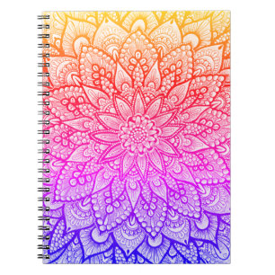 Multicolor Mandala Design Original Art Notebook