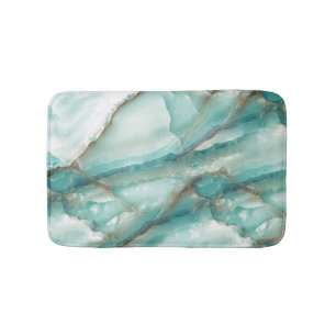 Multicolor Marble: Onyx Glass Effect. Bath Mat