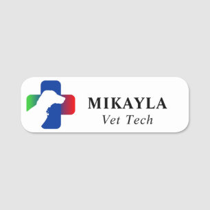 Multicolor Medical Symbol Dog Vet Name Tag