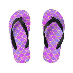 Multicolor Mermaid Scales Kid's Thongs