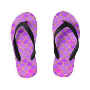 Multicolor Mermaid Scales Kid's Thongs