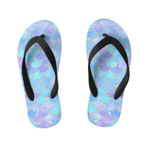 Multicolor Mermaid Scales Kid's Thongs