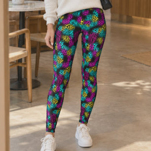 Multicolor Mixed Animal Print Leggings