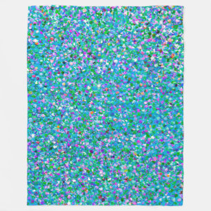 Multicolor Mosaic Modern Grit Glitter #2 Fleece Blanket