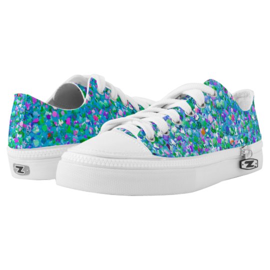 Multicolor Mosaic Modern Grit Glitter #2 Low Tops