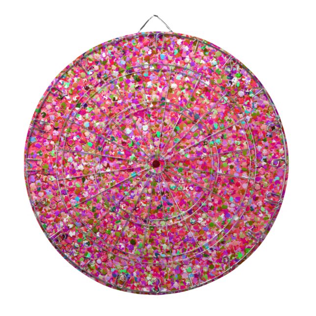 Multicolor Mosaic Modern Grit Glitter #4 Dartboard (Front)