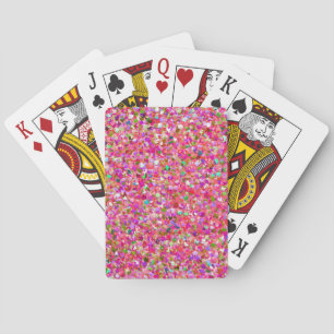 Multicolor Mosaic Modern Grit Glitter #4 Playing Cards