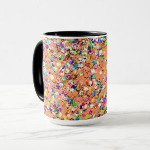 Multicolor Mosaic Modern Grit Glitter #5 Mug