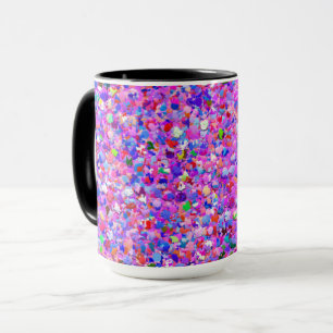 Multicolor Mosaic Modern Grit Glitter #8 Mug