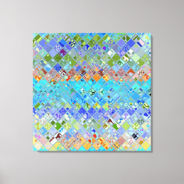 Multicolor Mosaic Pattern #2 Canvas Print (Front)