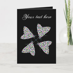 Multicolor Moth Art Custom Greeting Card