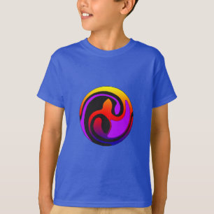 Multicolor on Blue Kid's Celtic Seedling Shirt
