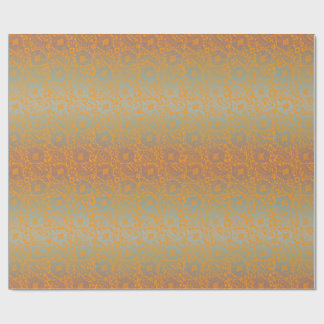 Multicolor Orange Mediaeval Unique Floral Ornament Wrapping Paper