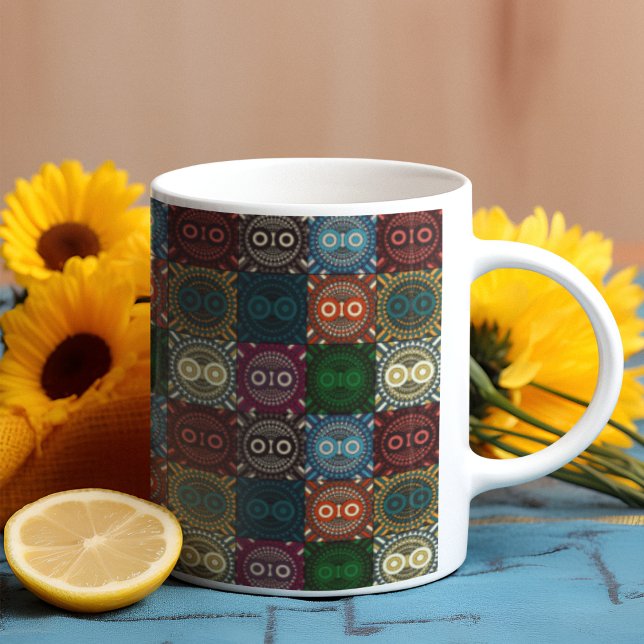 Multicolor Owl Pattern Coffee Mug (Mugs)