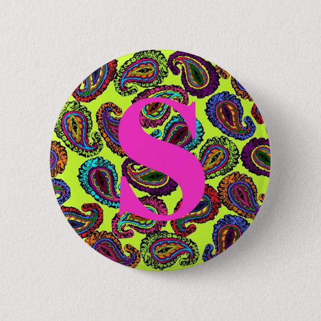 Multicolor Paisley 6 Cm Round Badge (Front)