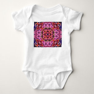 Multicolor paisley, scarf print design baby bodysuit