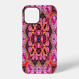 Multicolor paisley, scarf print design iPhone 12 case